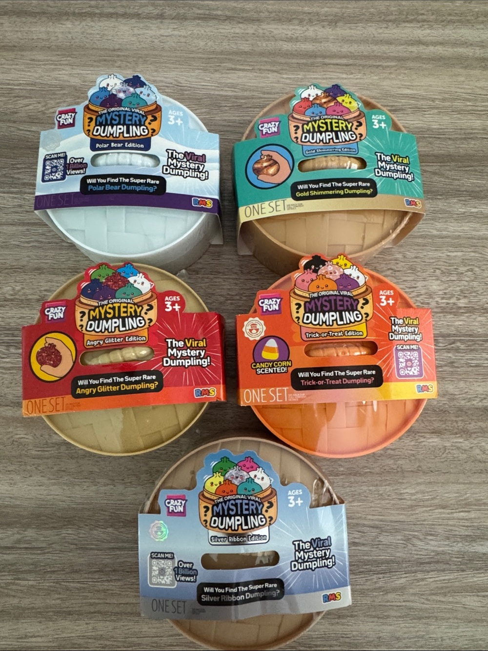 Mystery Dumpling  Pack. Set of 5. NEW